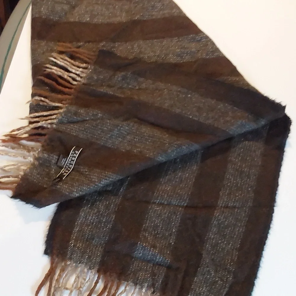 Peruvian Connection Mens Neutral Browns/ Gray 100% Baby Alpaca Super Soft!